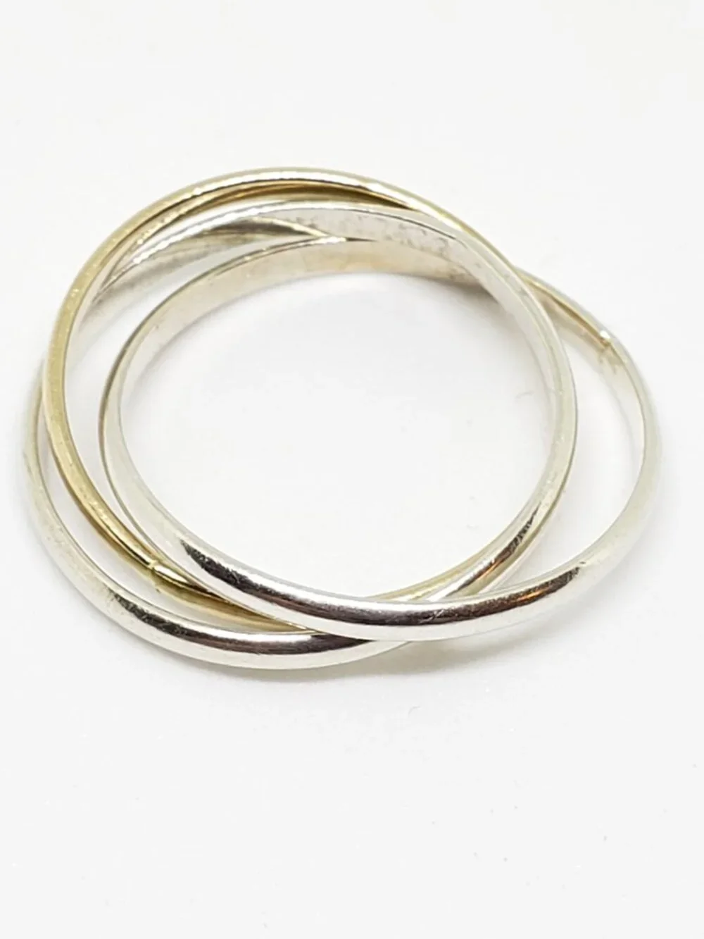 Set of 3 Sterling Silver 925 Interlocking Entwined Infinity Rings - Size 5